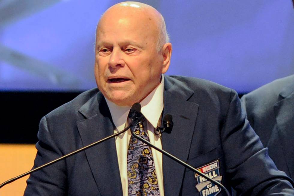 This Jan. 23, 2016, file photo shows Hall of Fame inductee Bruton Smith during NASCAR Hall of F ...