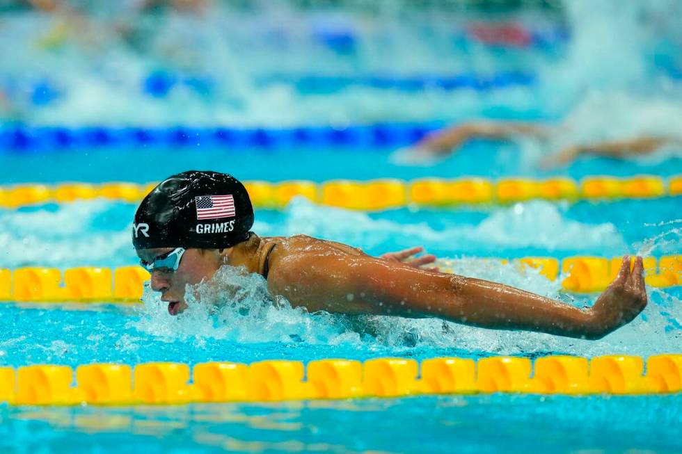 Las Vegas' Katie Grimes of the United States competes during the women's 400-meter individual m ...