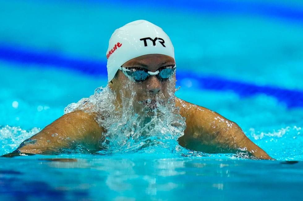 Las Vegas' Katie Grimes of the United States competes during her women's 400-meter individual m ...