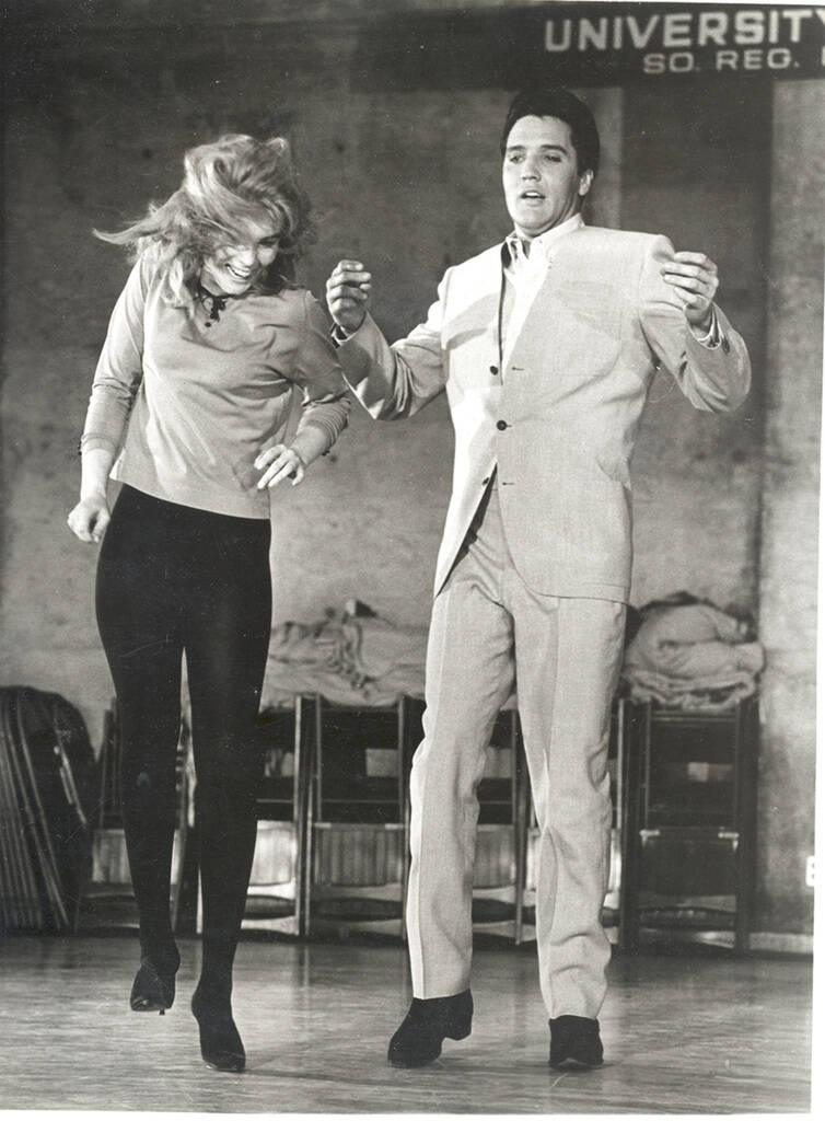 Elivs Presley and Ann-Margaret dance in the gym at UNLV, 4505 S. Maryland Parkway, during filmi ...