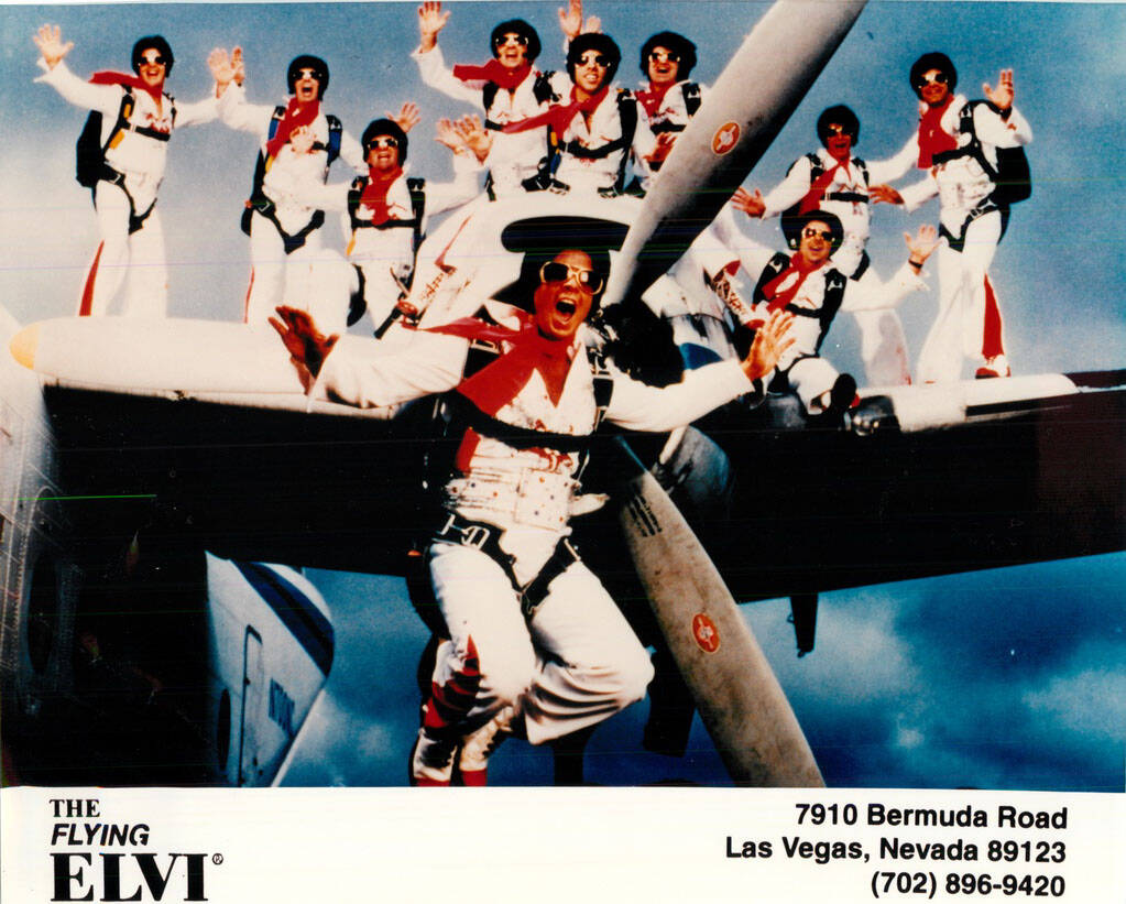 The Flying Elvi famously appeared in the 1992 movie "Honeymoon in Vegas." (Joanna Matheson)