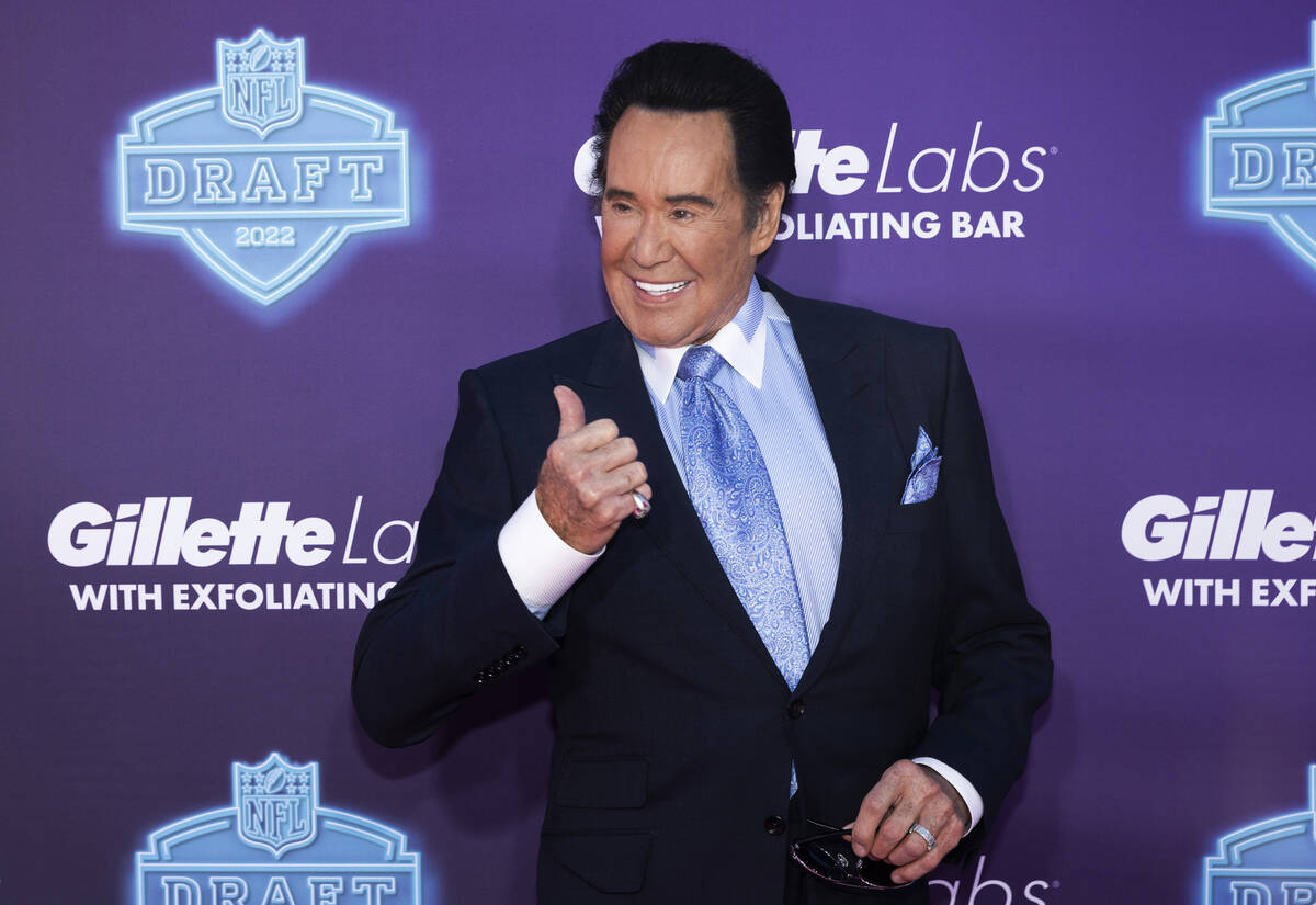 Wayne Newton at the NFL Red Carpet Stage on Thursday, April 28, 2022, at the Bellagio Fountains ...