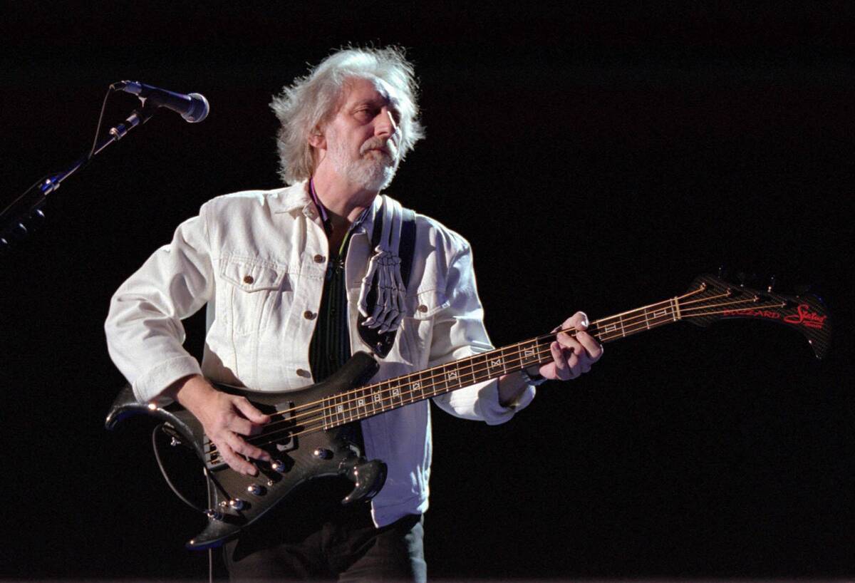 The Who bassist John Entwistle performs in concert in this Aug. 25, 2000 file photo in Albuquer ...