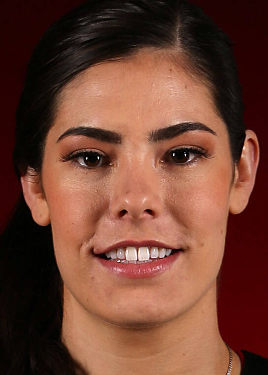 Las Vegas Aces' Kelsey Plum at the Mandalay Bay Events Center in Las Vegas, Thursday, May 23, 2 ...
