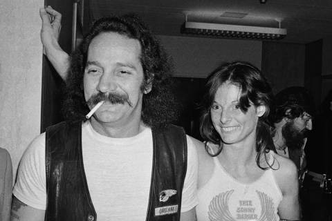 Hells Angeles chieftain Ralph "Sonny" Barger and his wife Sharon are shown after his release $1 ...