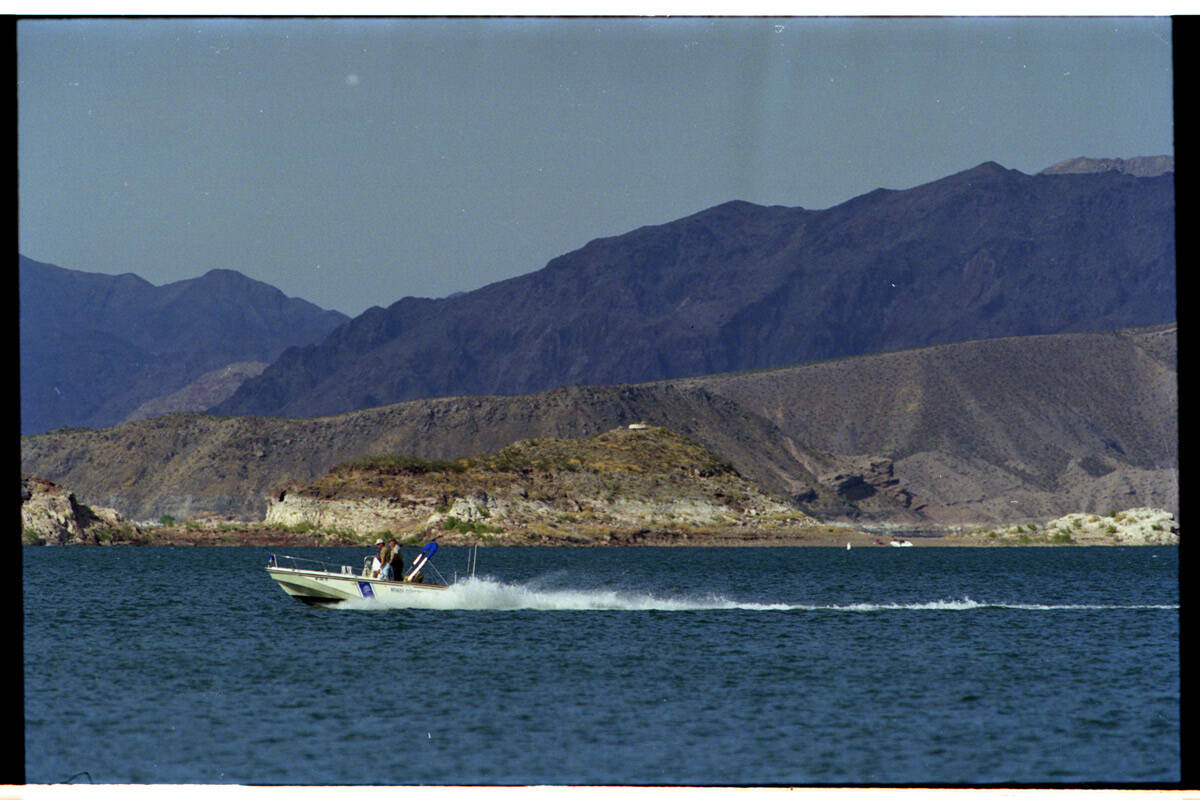 A Nevada Department of Wildlife boat at Lake Mead in May 1993. (File/Las Vegas Review-Journal)
