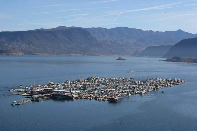 Lake Mead Marina pictured on Feb. 8, 2008. The marina was moved from Boulder Harbor to Hemenway ...