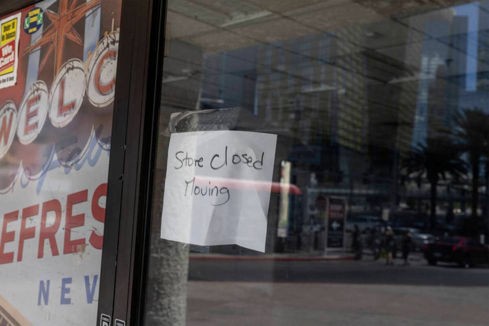 A convenience store is closed in the Cable Center Shops, Wednesday, June 29, 2022, on the Las V ...