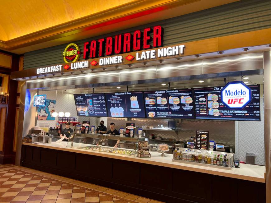 Fatburger in the food court at The Venetian on the Strip in Las Vegas Thursday, June 30, 2022. ...