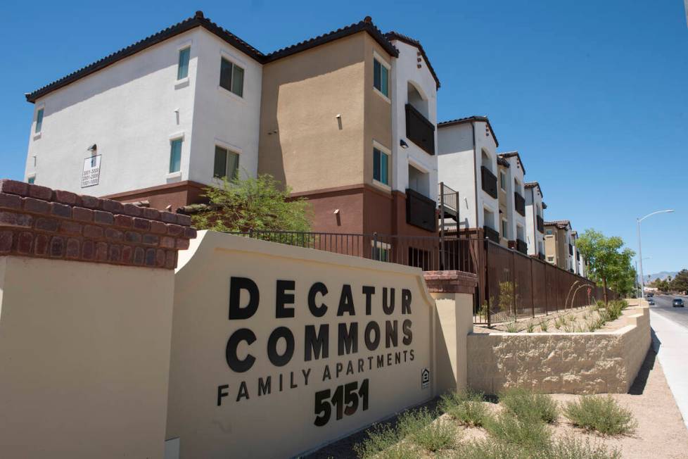 The Decatur Commons affordable housing complex on Friday, July 1, 2022, in Las Vegas. (Steel Br ...
