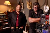 Dan Auerbach, left, and Patrick Carney of The Black Keys pose April 20, 2022, in Nashville, Ten ...