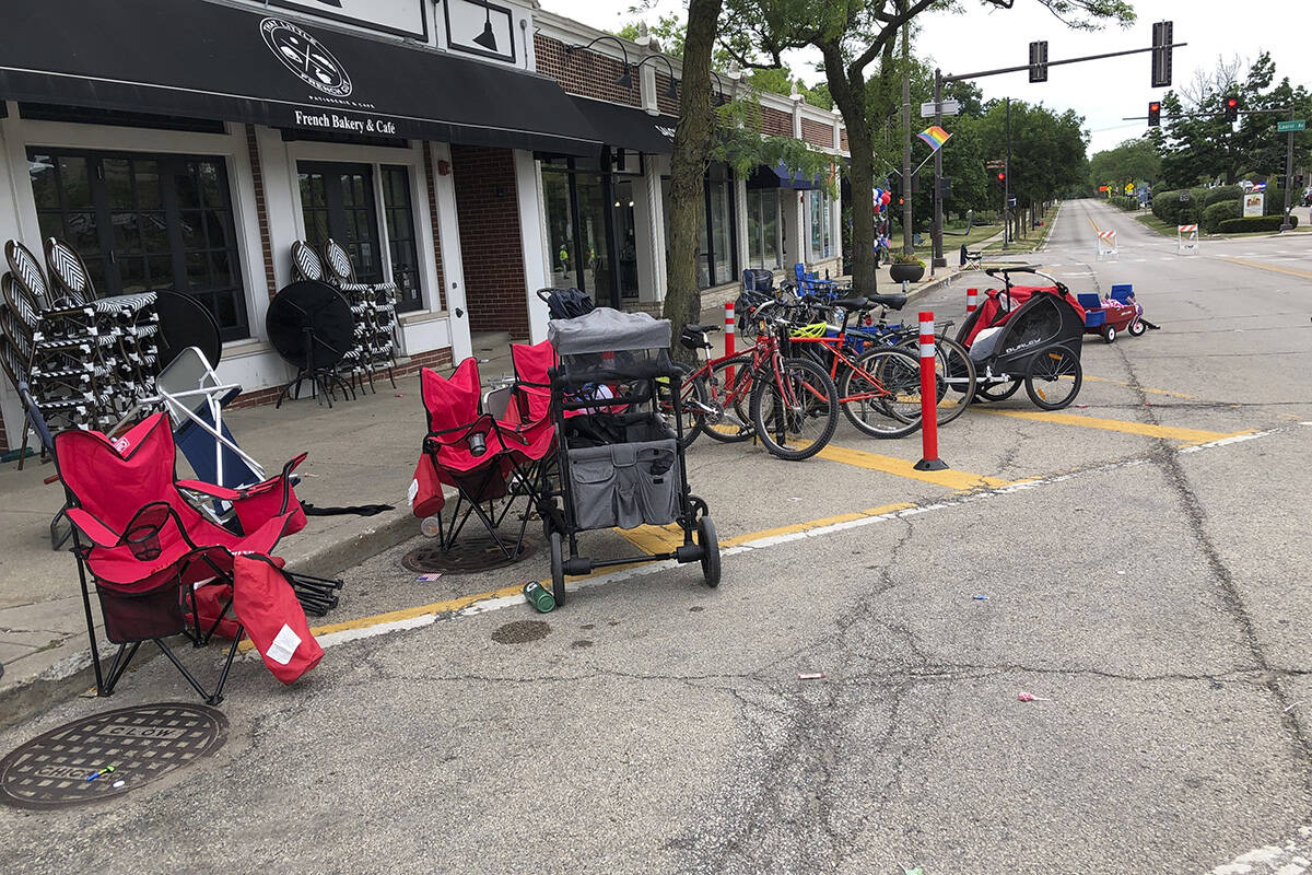 Terrified parade-goers fled Highland Park's Fourth of July parade after shots were fired, leavi ...