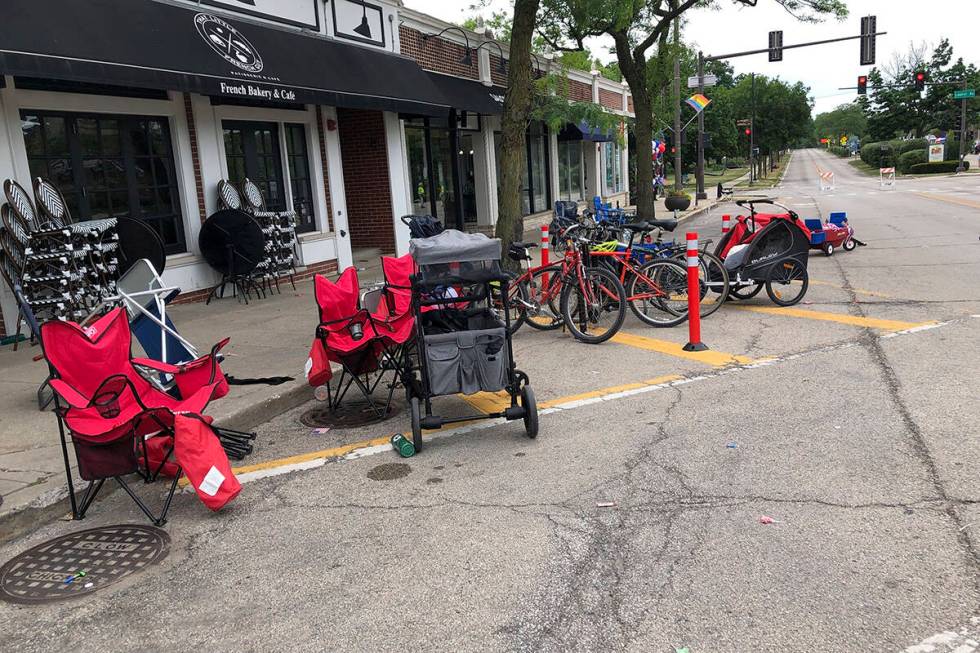 Terrified parade-goers fled Highland Park's Fourth of July parade after shots were fired, leavi ...