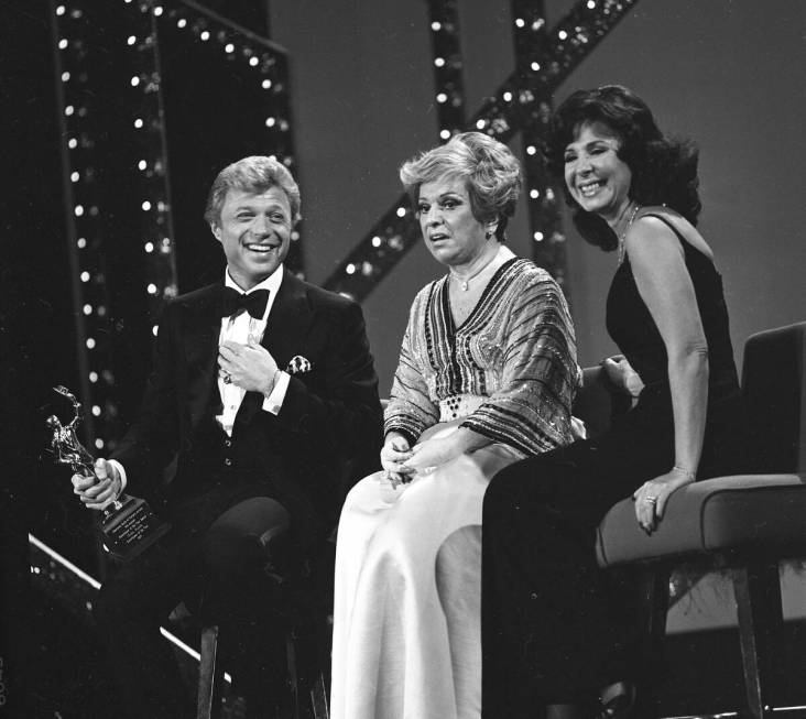 Steve Lawrence, Totie Fields and Edyie Gorme at A.G.V.A. Awards at Caesars Palace on January 8, ...