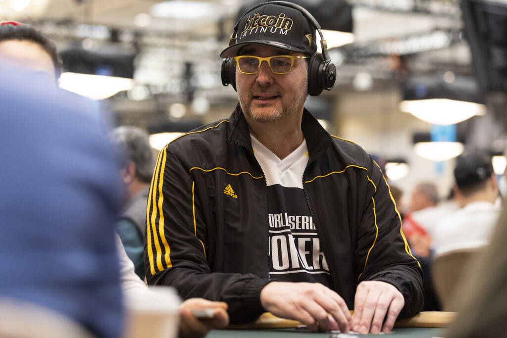 Phil Hellmuth plays during the World Series of Poker tournament at Bally's Las Vegas in Las Veg ...