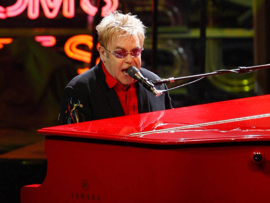 Elton John performs his final "The Red Piano" show at The Colosseum inside Caesars Palace hotel ...