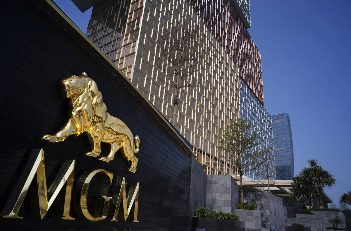 FILE - MGM Cotai Resort is seen in Macau Tuesday, Feb. 13, 2018. MGM Resorts is opening a lavis ...
