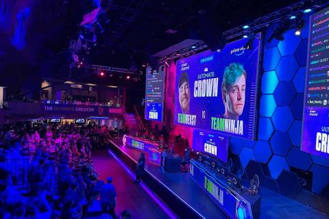 MrBeast and Ninja faced off in a League of Legends match on Saturday, July 9, 2022, at the Hype ...