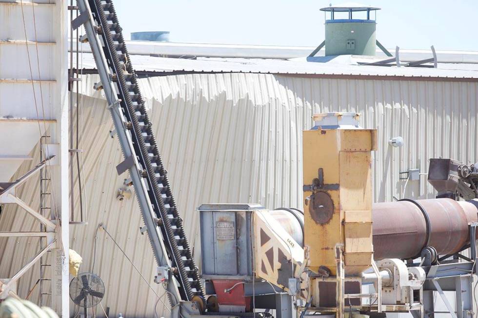 An explosion at Armorock Polymer Concrete is investigated Monday, July 11, 2022, in Boulder Cit ...