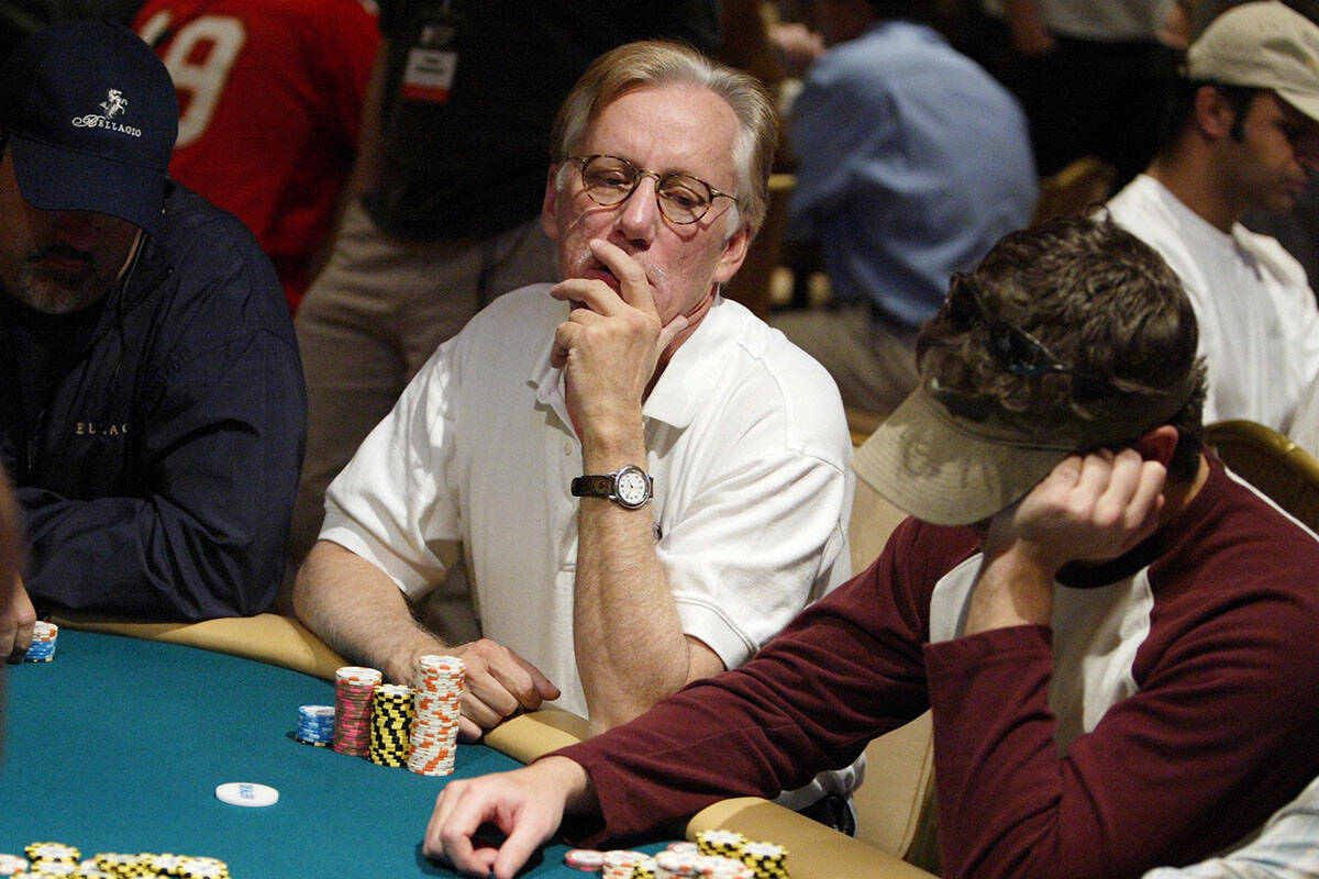 Actor James Woods, shown during a 2004 World Poker Tour event at the Bellagio in Las Vegas, won ...