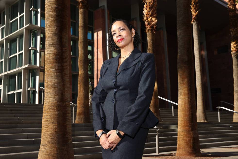 Erika Ballou, then a newly elected district judge, poses for a portrait outside the Regional Ju ...