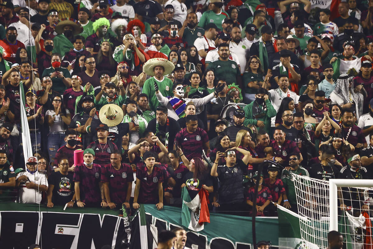 Mexico fans watch the game during extra time in the Concacaf Gold Cup final soccer match agains ...