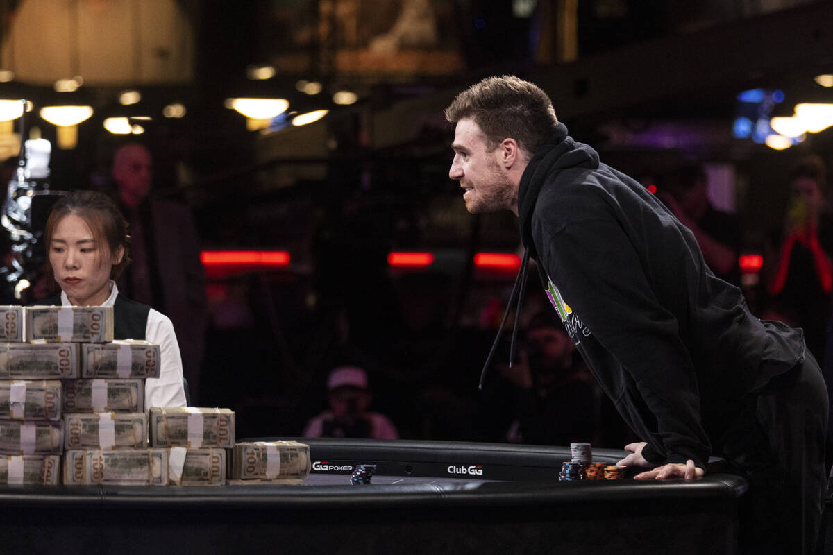 Adrian Attenborough goes all in before losing against Espen Jorstad in the final table of the m ...