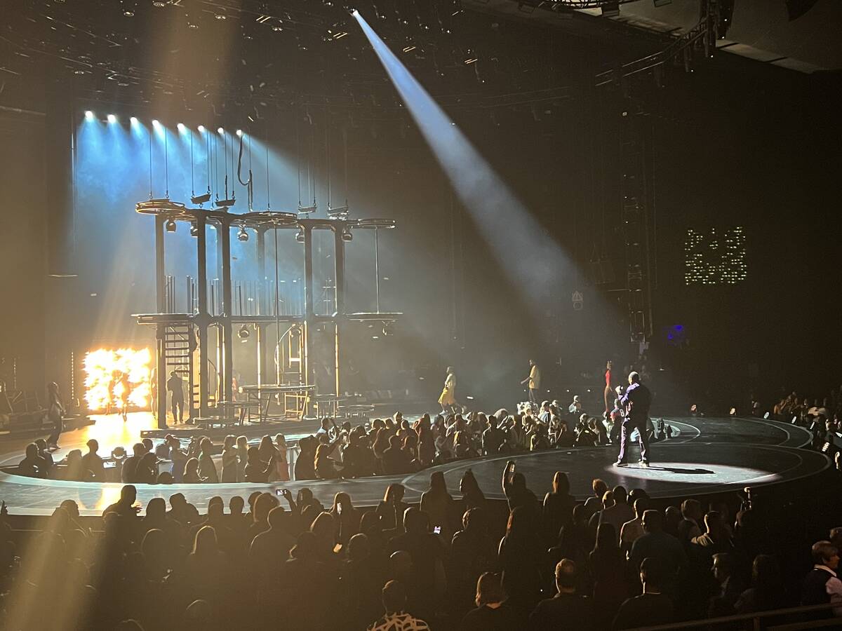 Usher performs on the opening night of his "My Way" residency at Dolby Live at Park MGM on Frid ...