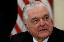 Nevada Gov. Steve Sisolak signs his first executive order calling for a task force to address s ...