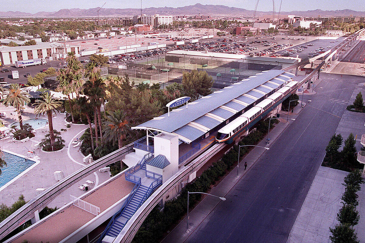 The MGM/Bally's Monorail stops at the Bally's end Wednesday, July 12, 2000. (K.M. Cannon/Las Ve ...