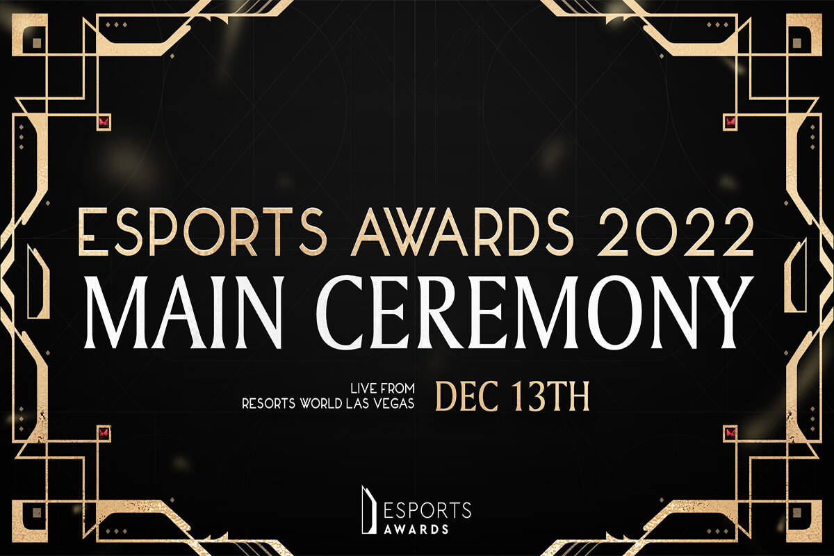 The Esports Awards will be held at Resorts World on Dec. 13. (Esports Awards)