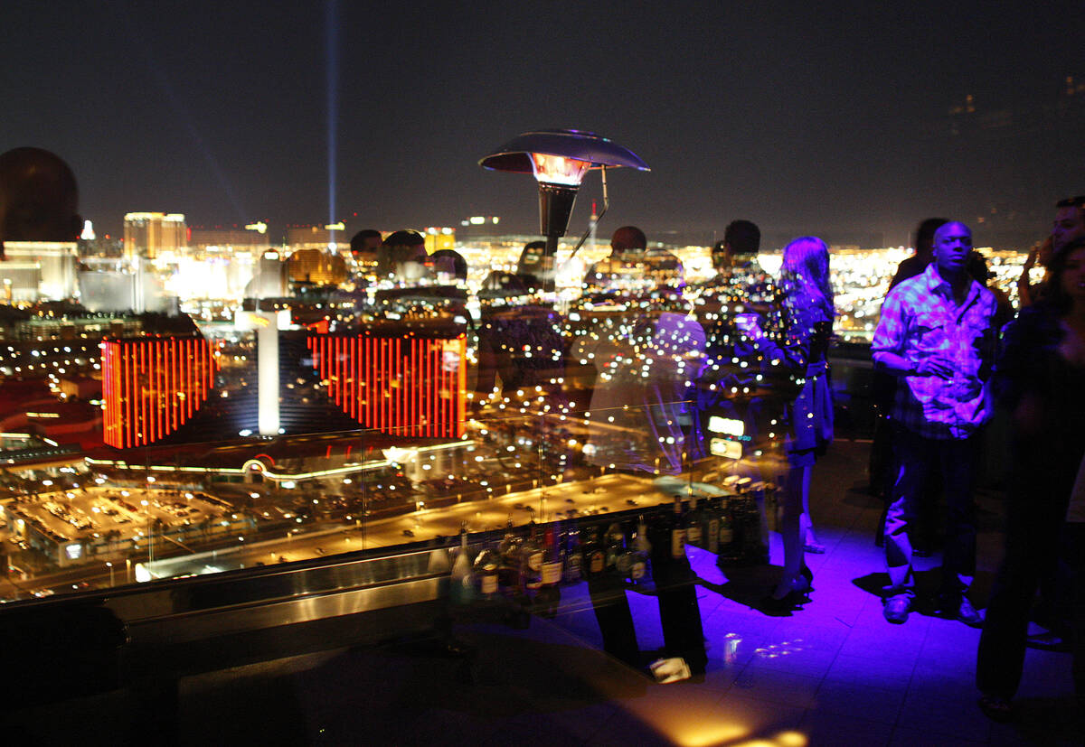 People stand outside at Ghostbar at the Palms in Las Vegas Sunday, Feb. 13, 2011. (Review-Journ ...