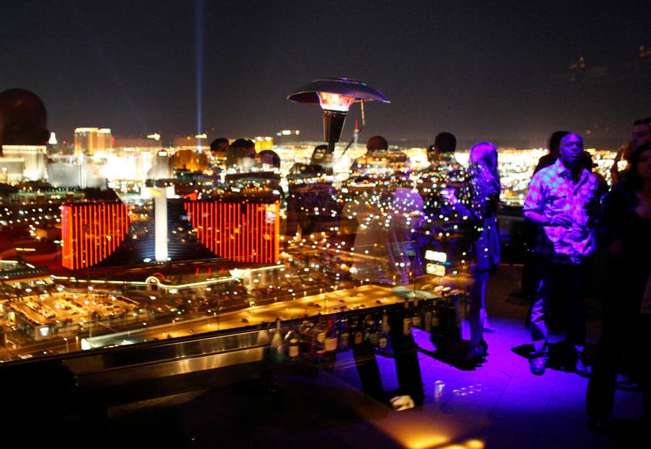 People stand outside at Ghostbar at the Palms in Las Vegas Sunday, Feb. 13, 2011. (Review-Journ ...