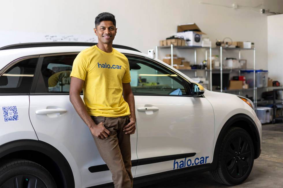 Anand Nandakumar, founder and CEO of driverless rental car service Halo.Car, at the startup&#x2 ...