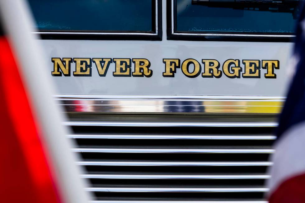 Words on the Raymond J. Pfeifer Memorial Caisson, a 1991 Pierce firetruck restored by retired N ...