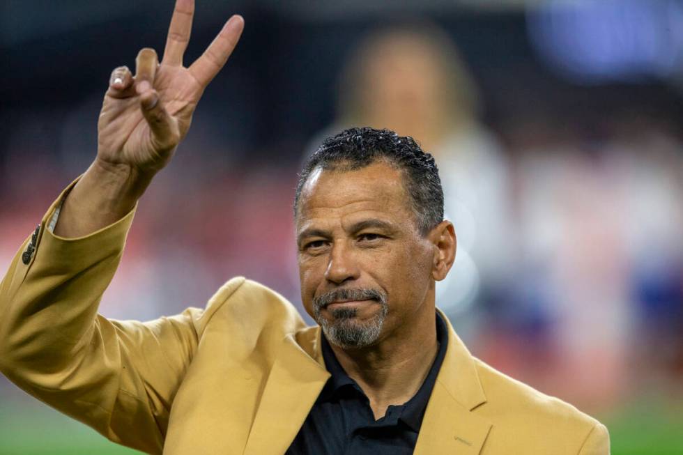 Raiders Hall of Famer Rod Woodson before an NFL football game between the Raiders and the Kansa ...