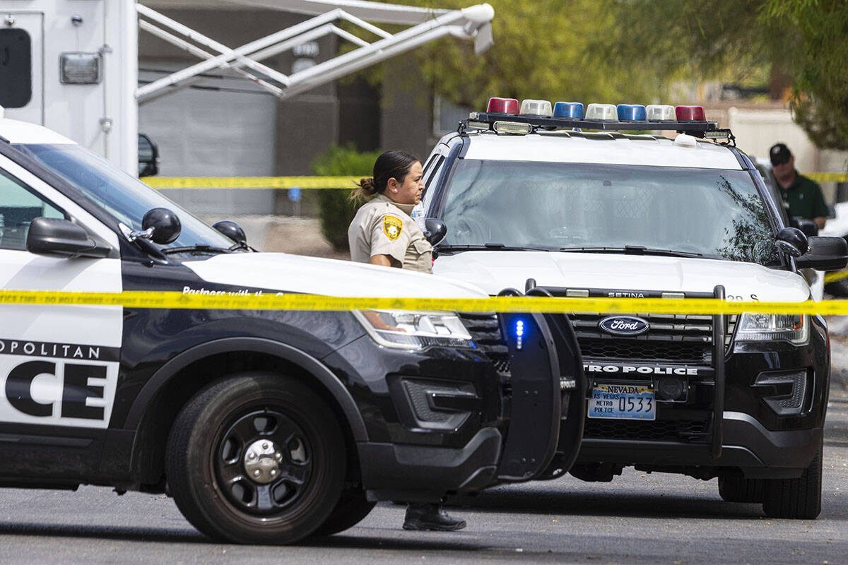 Las Vegas police is investigating a homicide after a person was stabbed at Full Sail Drive on M ...
