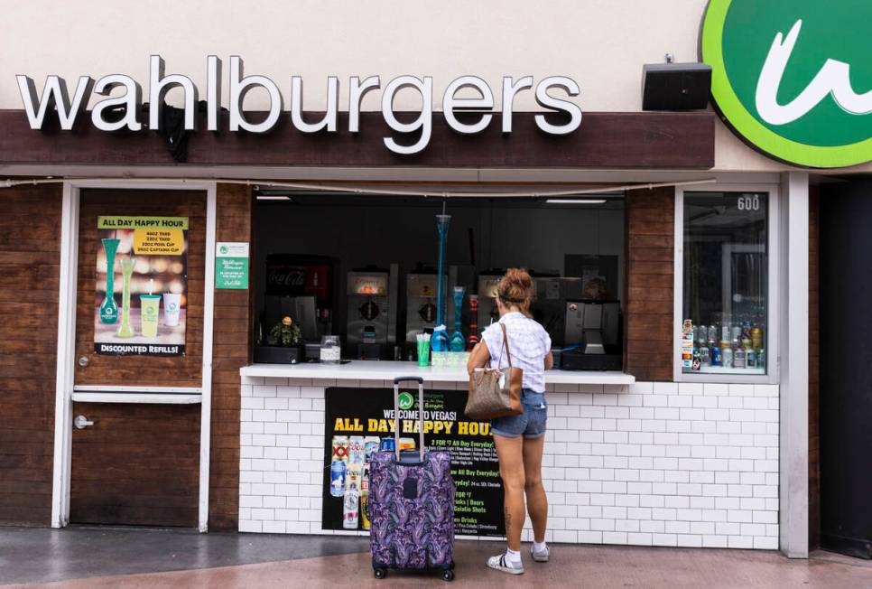 Wahlburgers restaurant is shown on Tuesday, July 26, 2022, on the Las Vegas.strip. (Bizuayehu ...