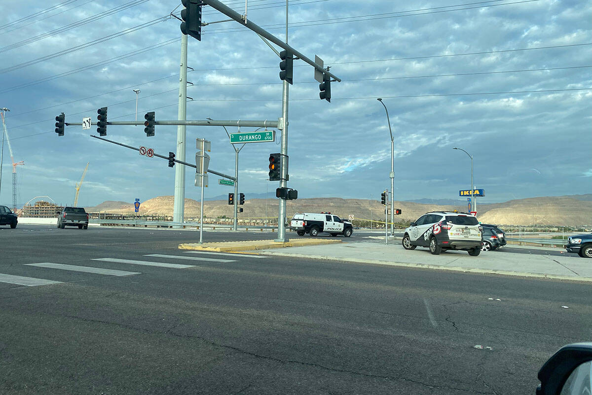 Rafael Rivera Way is closed Tuesday, July 26, 2022, in Las Vegas. (Heidi Fang/Las Vegas Review- ...