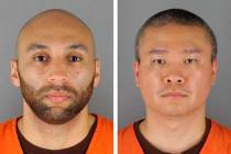 J. Alexander Kueng, left, and Tou Thao (Hennepin County Sheriff's Office via AP, File)