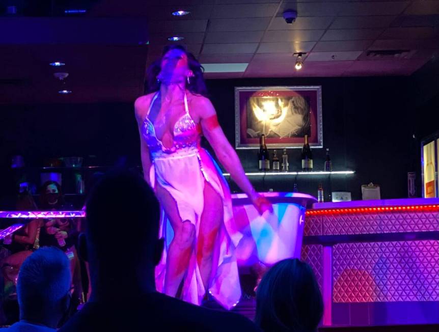 Jennifer Romas is shown during a performance of "Sexxy" at Larry Flynt's Hustler Club on Dec. 4 ...