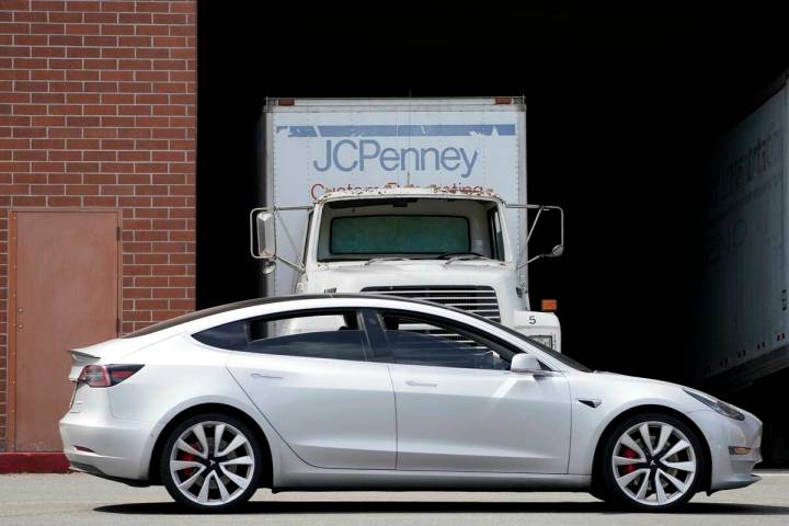 A JCPenney truck is parked at one of the company's department store locations , in Sacramento, ...