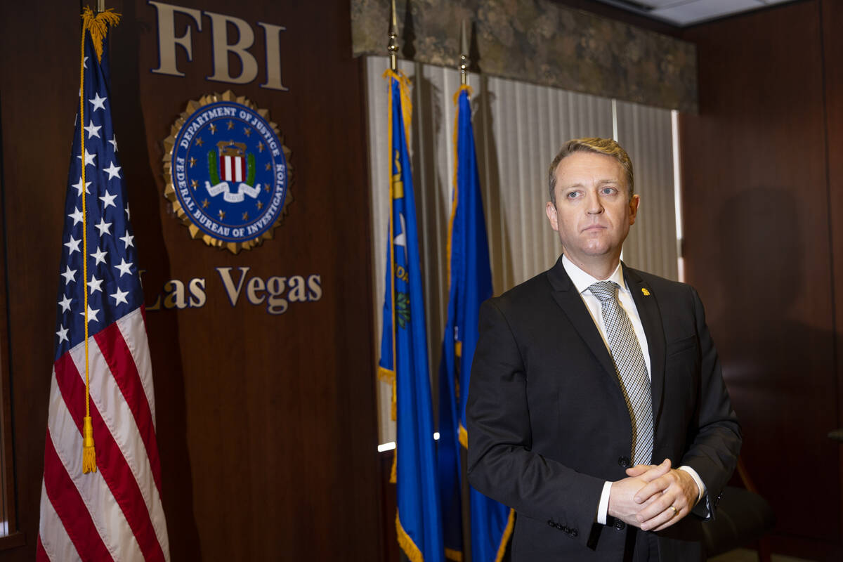 Las Vegas FBI Special Agent in Charge Spencer Evans poses for a portrait, in Las Vegas, Thursda ...