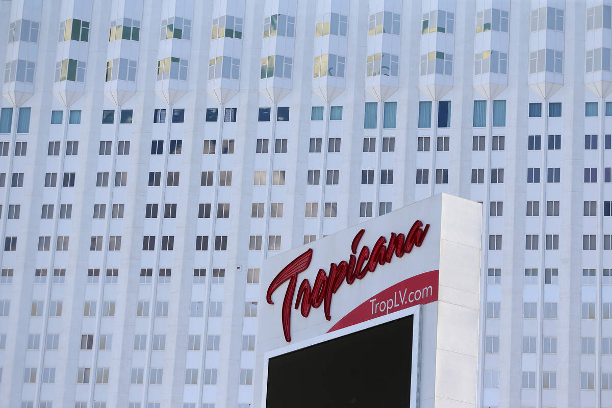 Tropicana hotel-casino in Las Vegas. (Erik Verduzco / Las Vegas Review-Journal) @Erik_Verduzco