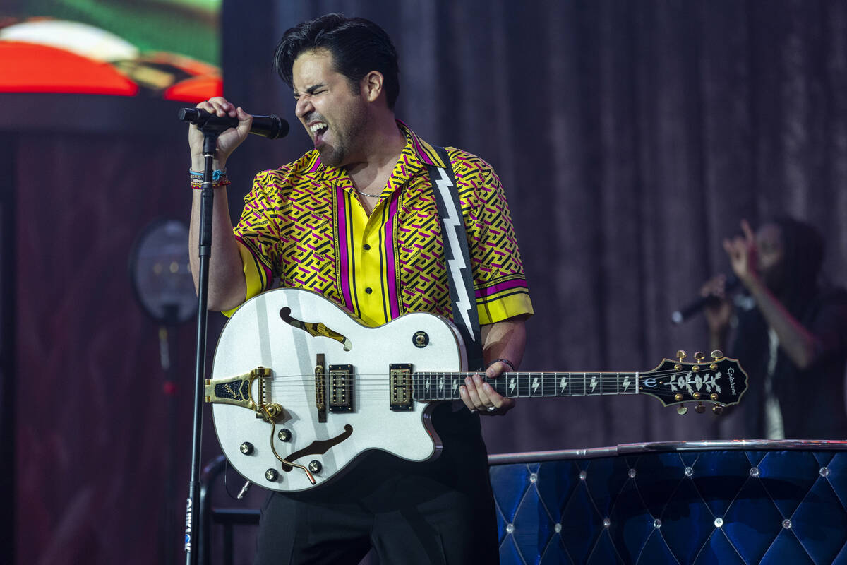 Frankie Moreno sings during the opening night performance of his the first residency at the Pal ...