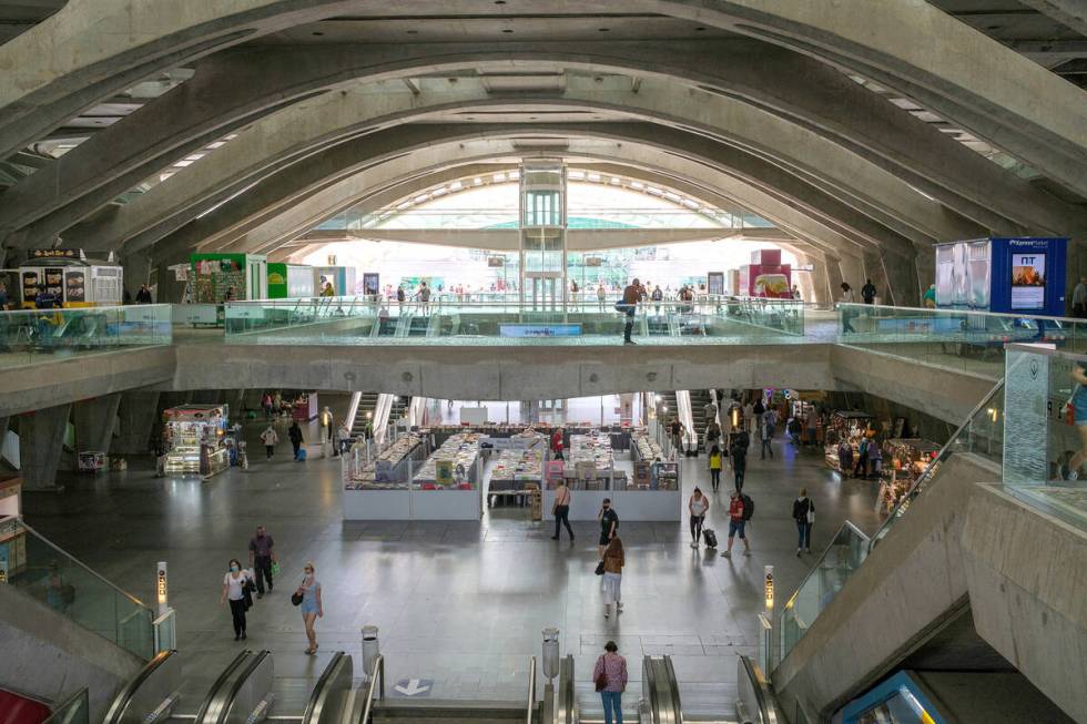 Inside Santiago Calatrava’s Oriente Station. (T.R. Witcher)