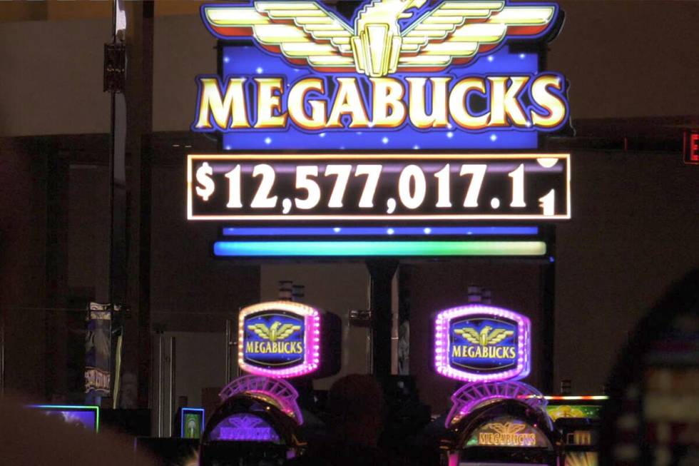 The Megabucks slots machine is shown Thursday, July 28, 2022, at Red Rock Casino in Las Vegas. ...