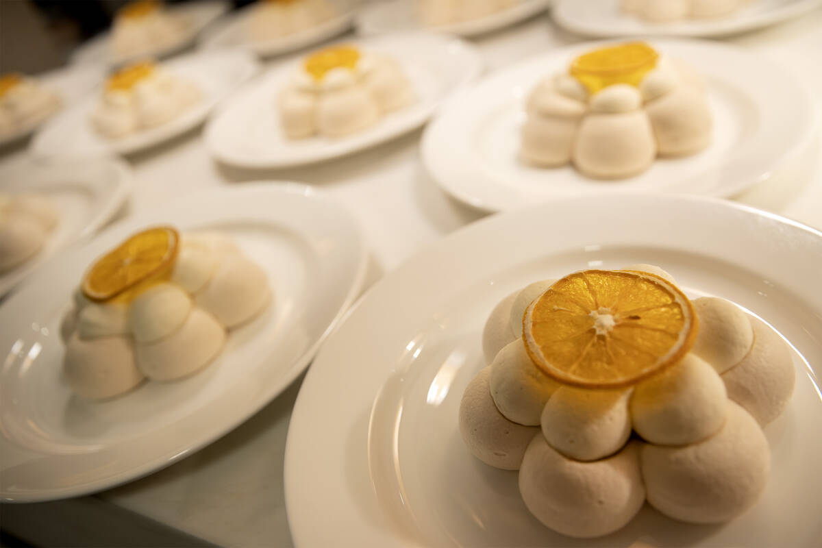 The upside-down lemon meringue pie at Martha Stewart’s new restaurant, The Bedford, in P ...