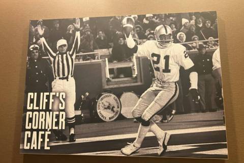 A shot of "Cliff's Corner Cafe," an homage to Cliff Branch, at the Raiders' headquarters in Can ...