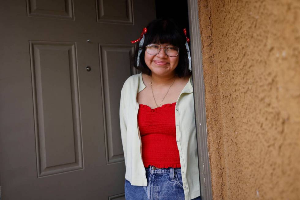 Eldorado High School student Estrella Gomez, 16, poses for a photo at her home, Friday, July 22 ...